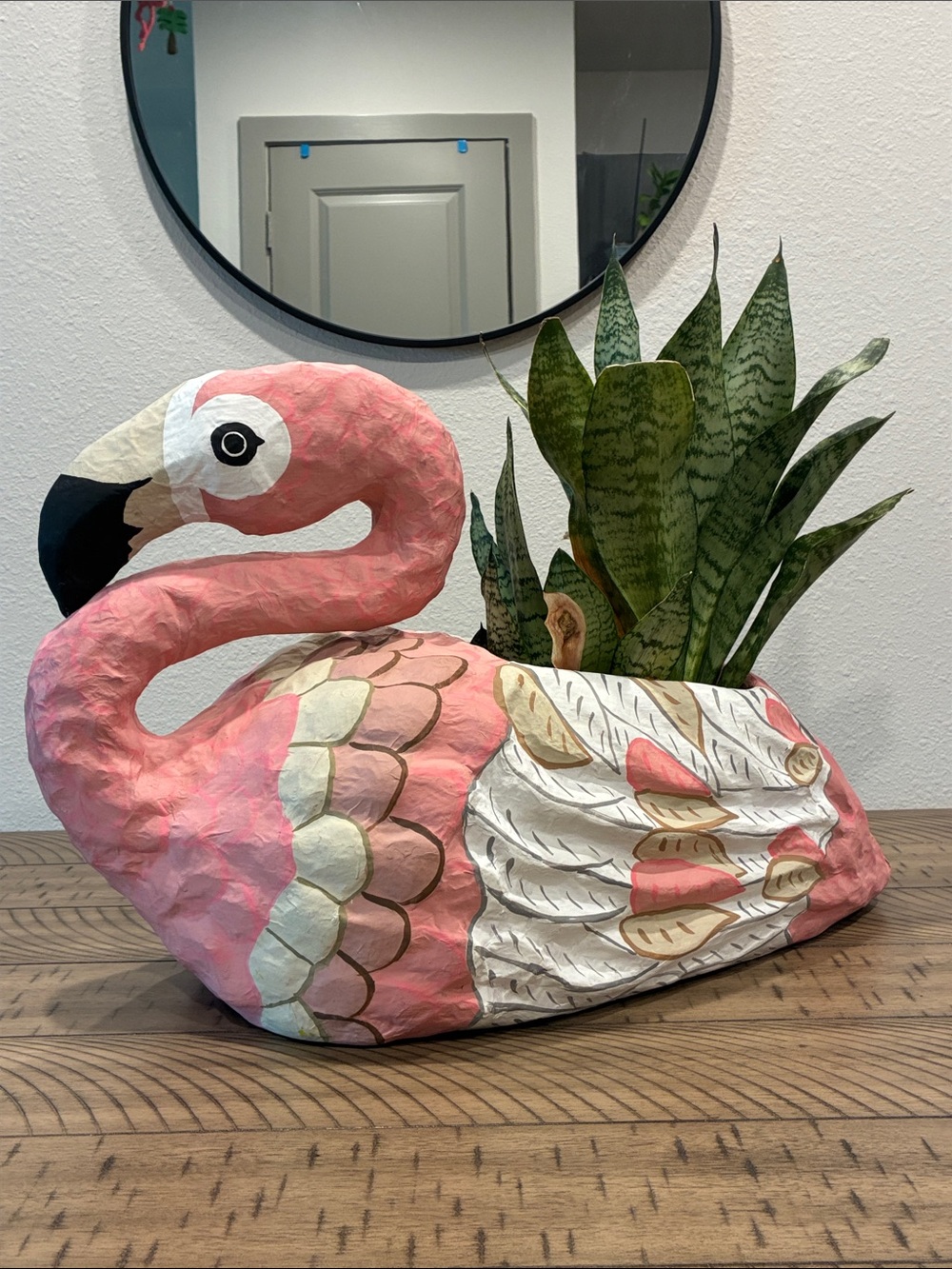 Pottery Barn Kids Pink Flamingo Planter - Home Accents